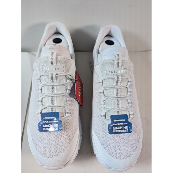 Skechers Womens Size 8 White Slip On Sneakers Machine Washable Lightweight - Picture 3 of 9